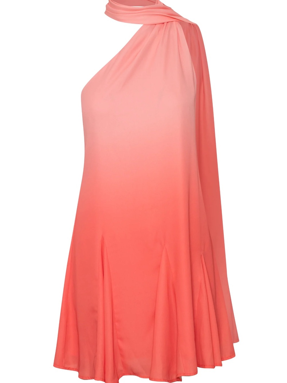 Baobab Collection Coral Ombre One-Shoulder Mini Dress